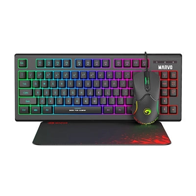 Marvo CM310 Loot 30 RGB Gaming Keyboard Mouse Mat Bundle Black