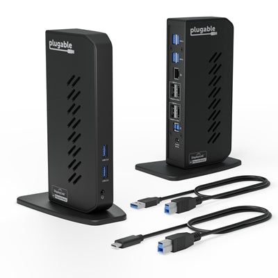 Plugable UD-6950Z Dual 4K Dock | USB-A/USB-C | DisplayLink Certified