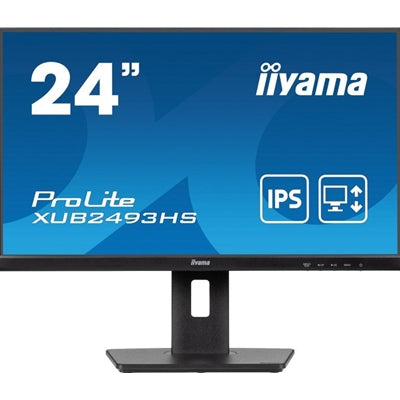 iiyama Prolite XU2493HS-B6 24 inch IPS Monitor, Full HD, 1ms, HDMI, DisplayPort, 100Hz, Speakers, Black, Internal PSU, VESA - IT Supplies Ltd