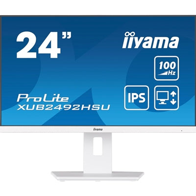 iiyama XUB2492HSU-W6 24" IPS Monitor, Full HD, 100Hz, FreeSync