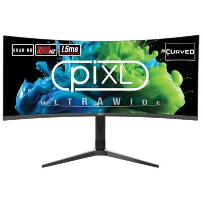 piXL CM34C7 34" Ultrawide Gaming Monitor – 165Hz, USB-C, RGB