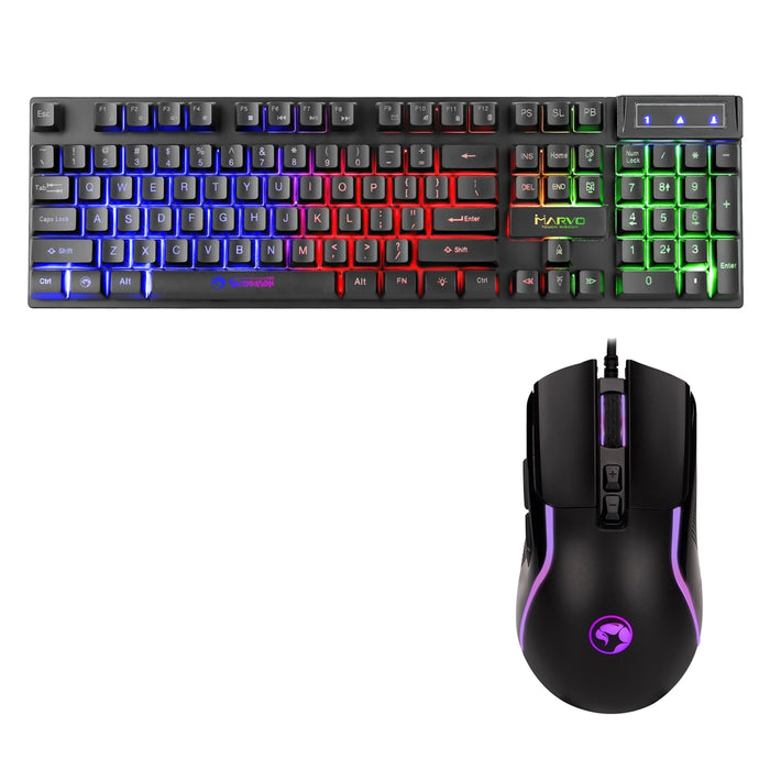 Marvo K605 & M292 Gaming Keyboard & Mouse RGB Bundle UK Layout