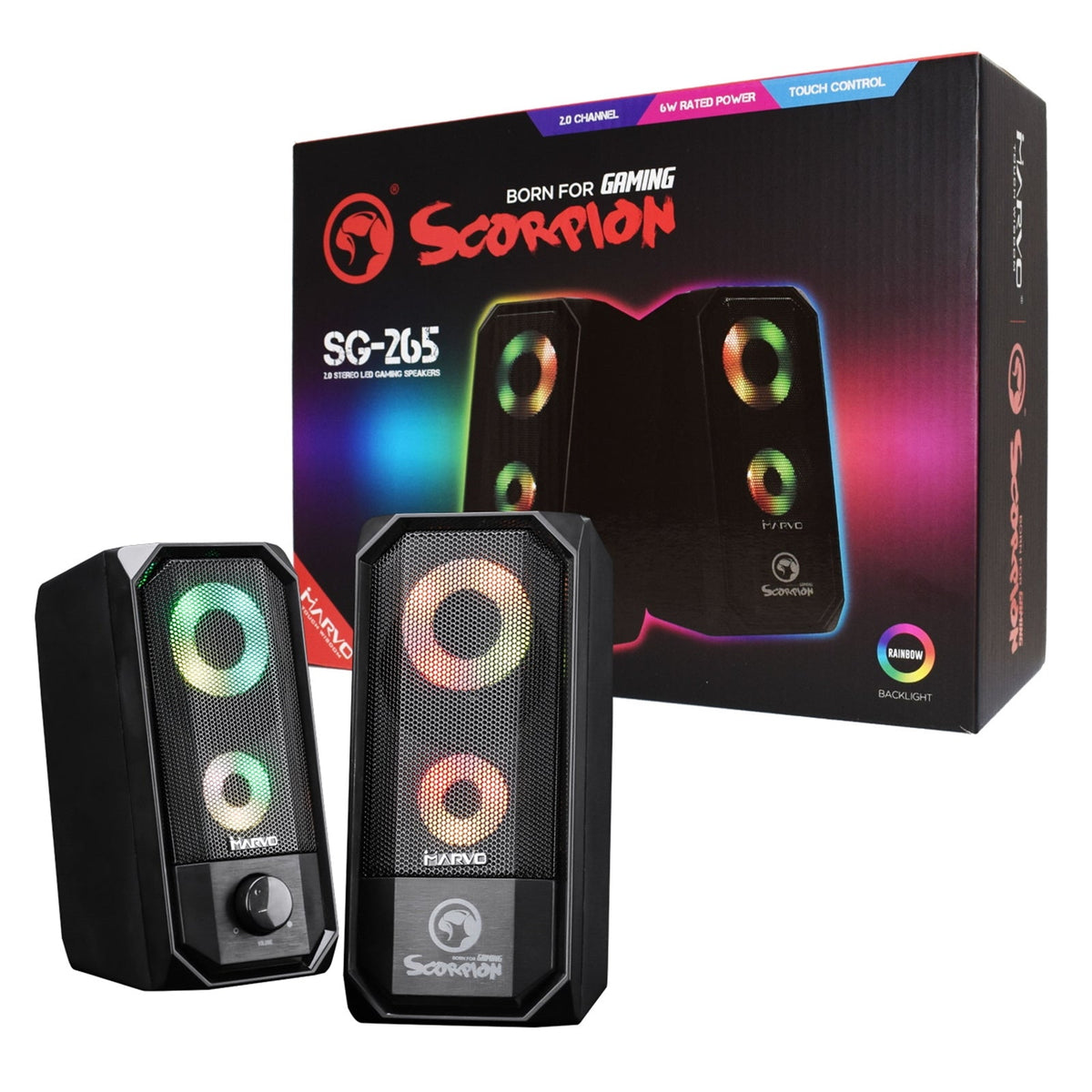 Marvo SG-100 Bluetooth Gaming Speaker – Mit RGB-Beleuchtung, Kabellos