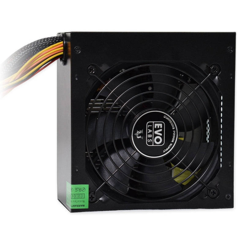EVO LABS BR600-12BL 600W PSU, Silent 120mm Fan, ATX, PFC - IT Supplies Ltd