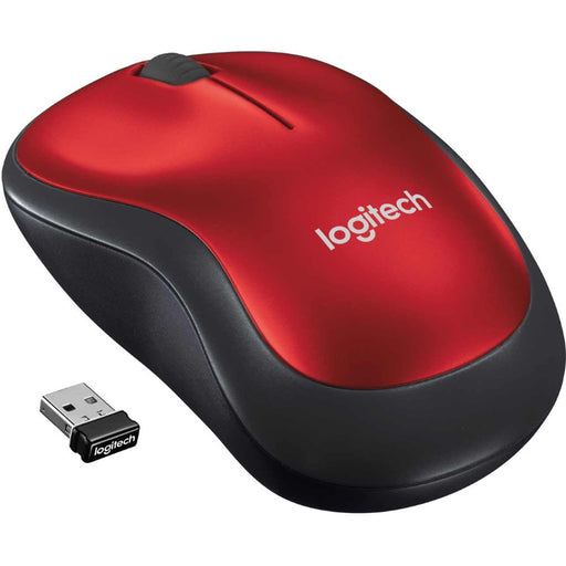 Logitech M185 Wireless Black & Red Mouse - IT Supplies Ltd