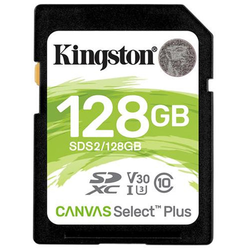 Kingston Canvas Select Plus V30 128GB SD Class 10 UHS-I U3 Flash Card - IT Supplies Ltd