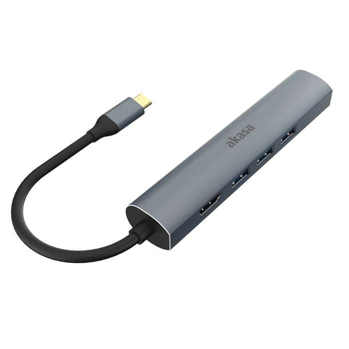 Akasa USB-C 5-In-1 Hub | HDMI & Ethernet | Compact & Portable