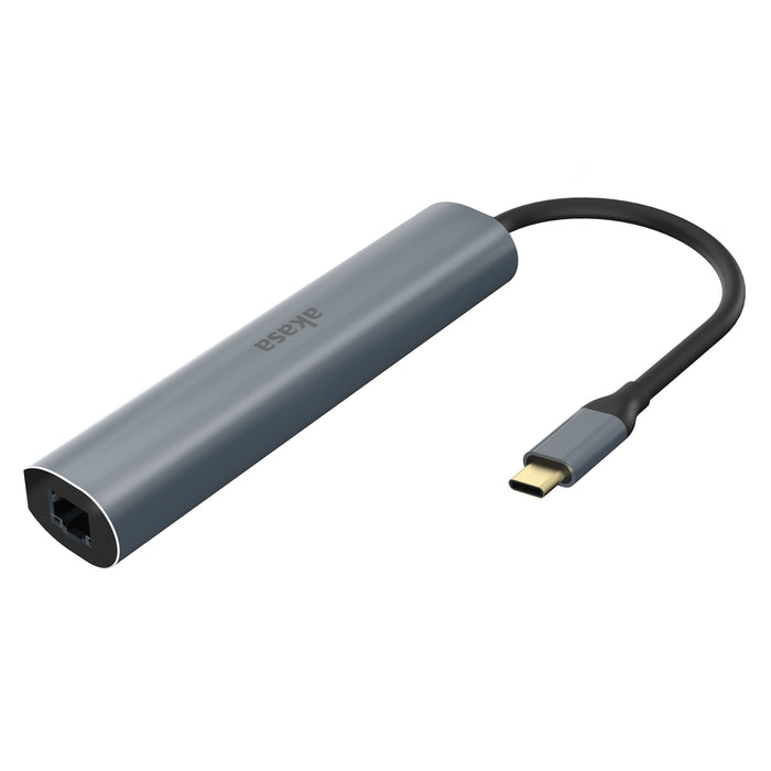 Akasa USB-C 5-In-1 Hub | HDMI & Ethernet | Compact & Portable