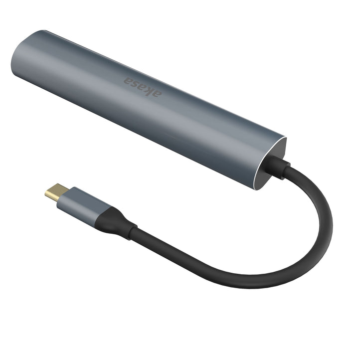 Akasa USB-C 5-In-1 Hub | HDMI & Ethernet | Compact & Portable