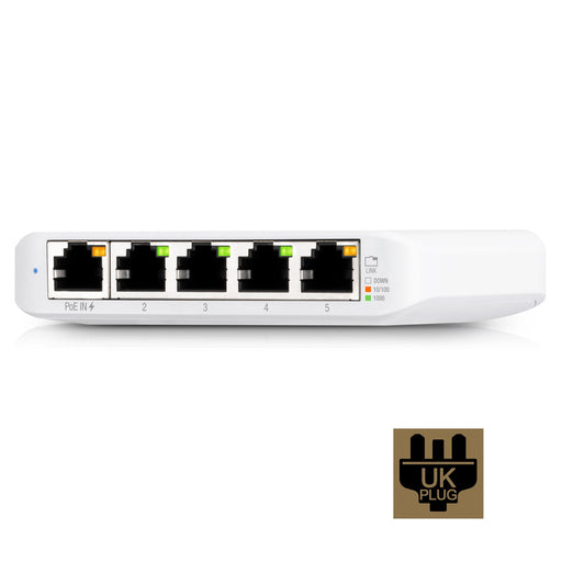 Ubiquiti USW-FLEX-MINI UniFi USW Flex Mini 5 Port Smart Managed POE/USB C Powered Gigabit Network Switch (UK Plug) - IT Supplies Ltd