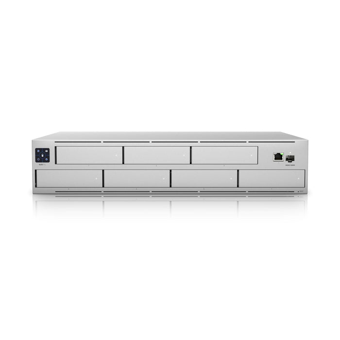 Ubiquiti UNVR-PRO UniFi Protect 7 Bay Network Video Recorder Pro, UniFi Protect Console, 7x 2.5/3.5 Inch Drive Bays, 10G SFP+ Port, Gigabit RJ45 Port, 2U Rack, 1.3 Inch Touchscreen - IT Supplies Ltd