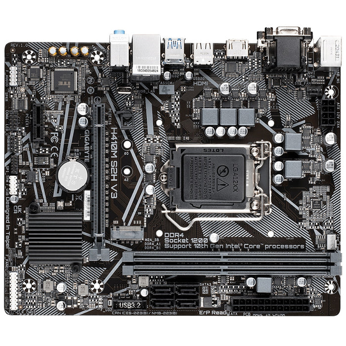 Gigabyte H410M S2H V2 Micro-ATX Motherboard - Intel 10th Gen Ready