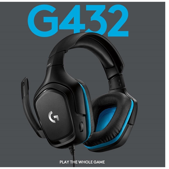 Logitech G432 Gaming Headset – 7.1 Surround Sound, PC & Console