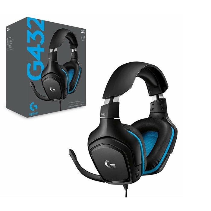 Logitech G432 Gaming Headset – 7.1 Surround Sound, PC & Console