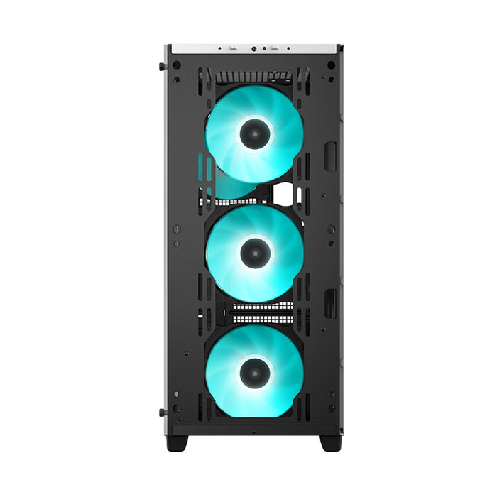 DeepCool CC560 WH Mid-Tower Case | Tempered Glass, LED Fans, ATX
