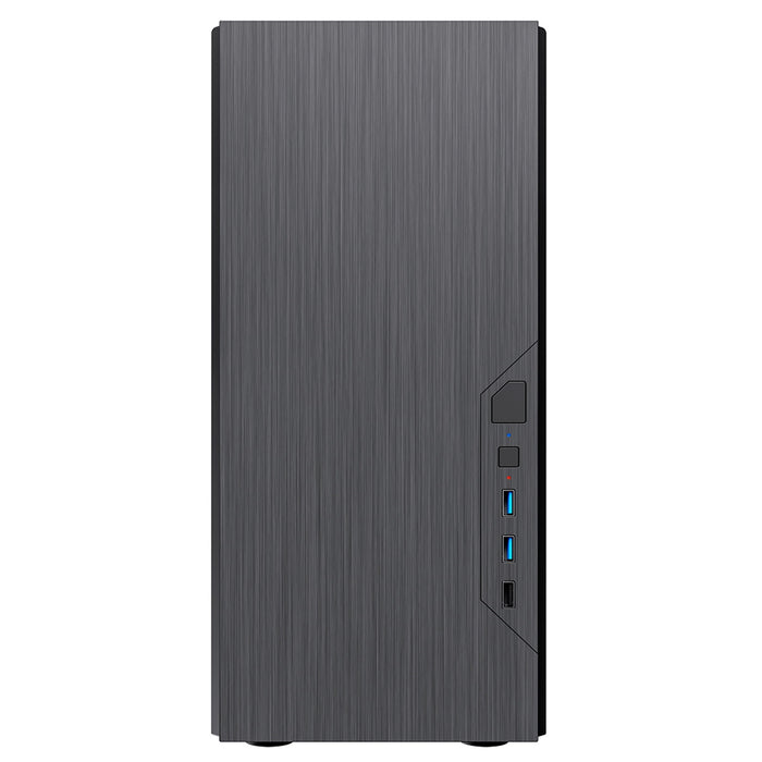 CiT Course Micro ATX Case Black USB 3.0 Aluminium Finish