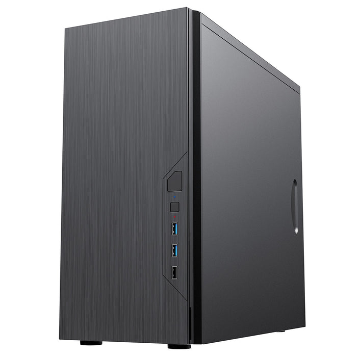 CiT Course Micro ATX Case Black USB 3.0 Aluminium Finish