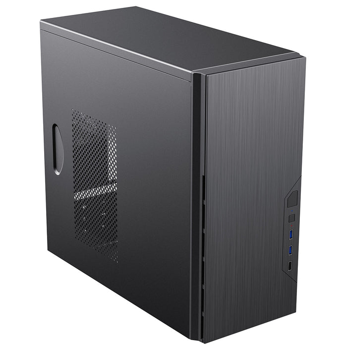 CiT Course Micro ATX Case Black USB 3.0 Aluminium Finish