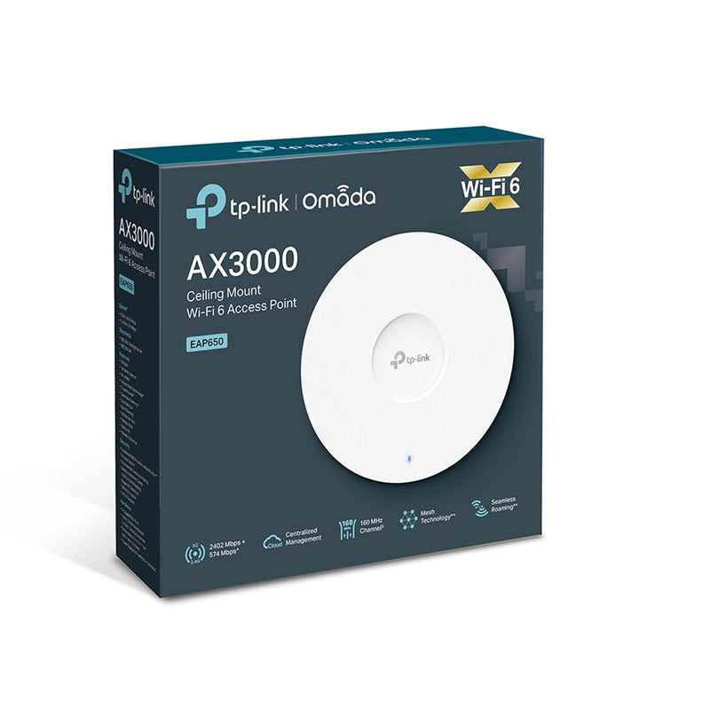 TP-Link Omada EAP650 AX3000 WiFi 6 Ceiling Mount Access Point
