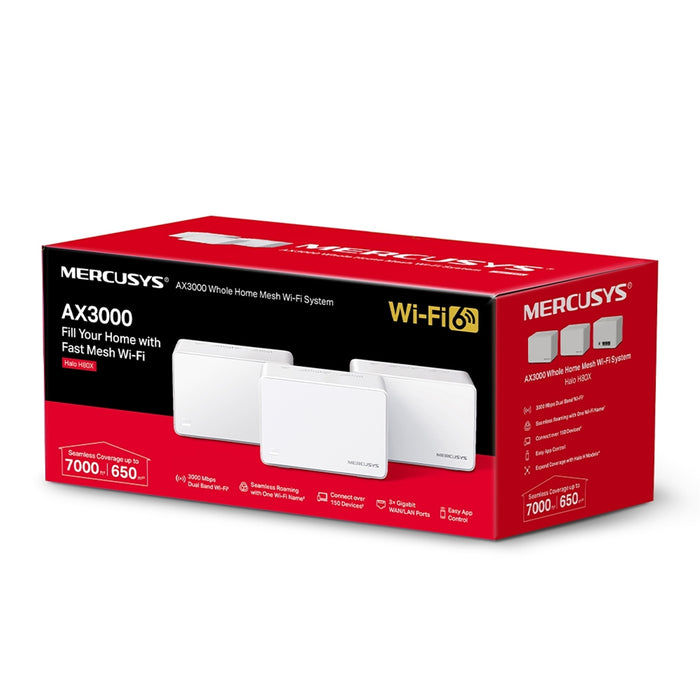 Mercusys Halo H80X AX3000 Mesh Wi-Fi 3-Pack – Whole Home WiFi 6