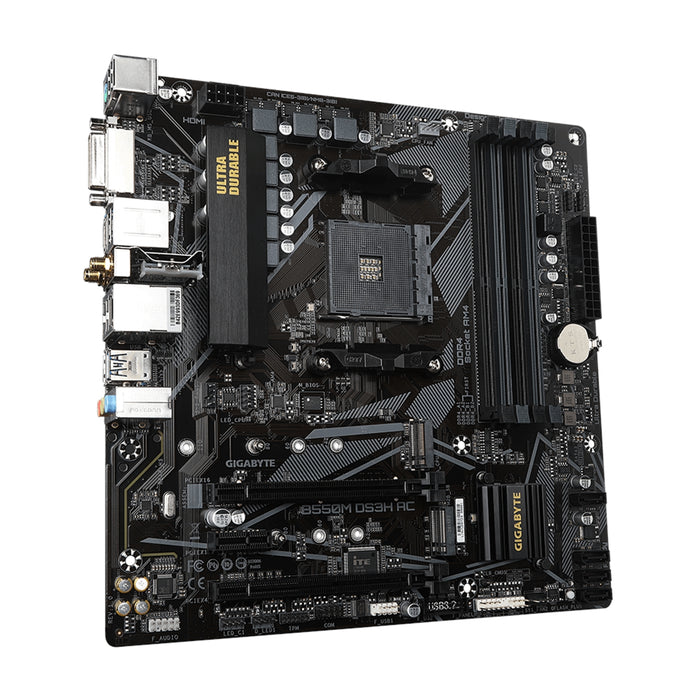Gigabyte B550M DS3H Micro-ATX Motherboard, AMD AM4, DDR4, M.2, HDMI