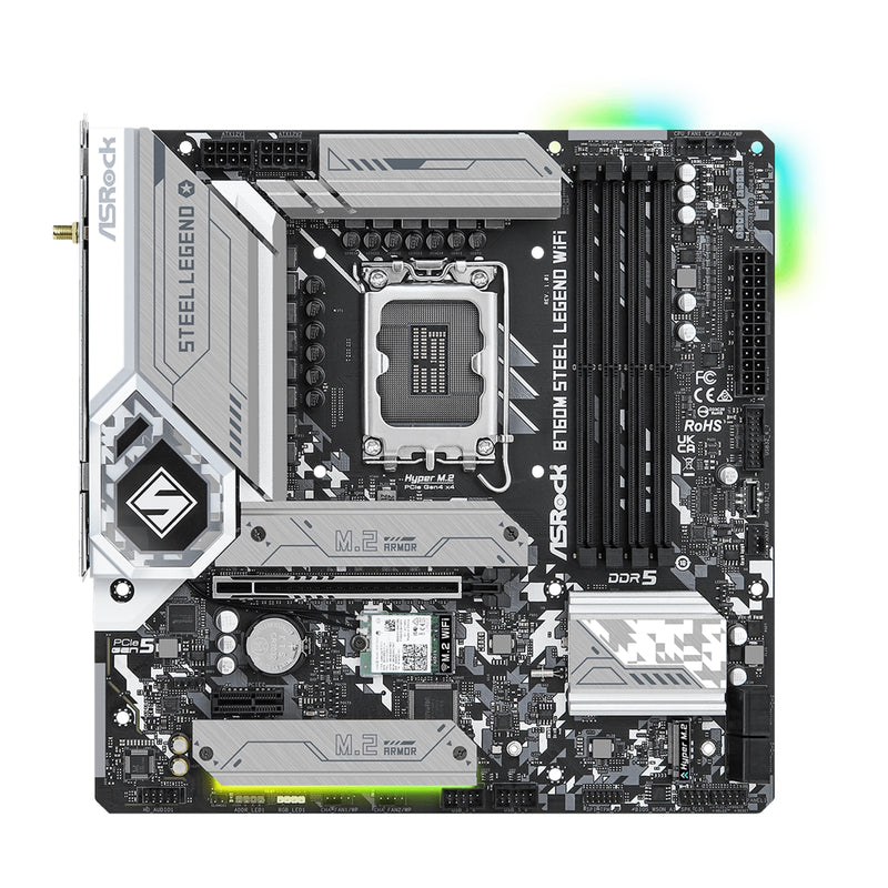 ASRock B760M Steel Legend WiFi DDR5 mATX LGA1700 Motherboard - IT Supplies Ltd