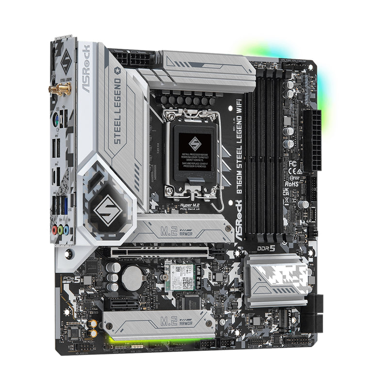ASRock B760M Steel Legend WiFi DDR5 mATX LGA1700 Motherboard - IT Supplies Ltd