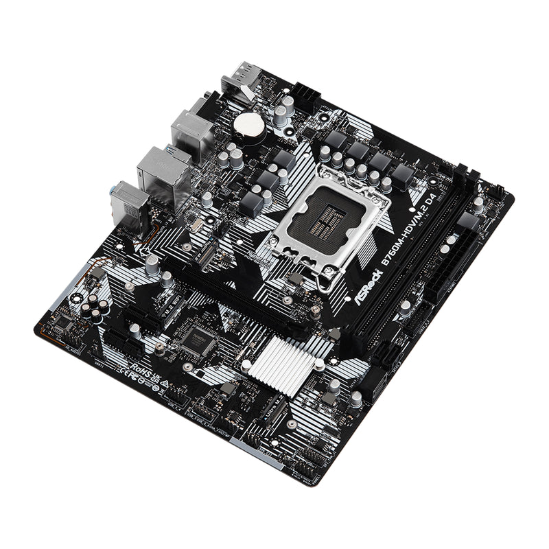 ASRock B760M-HDV/M.2 D4 – LGA1700, DDR4, 2x M.2, PCIe 4.0, mATX - IT Supplies Ltd