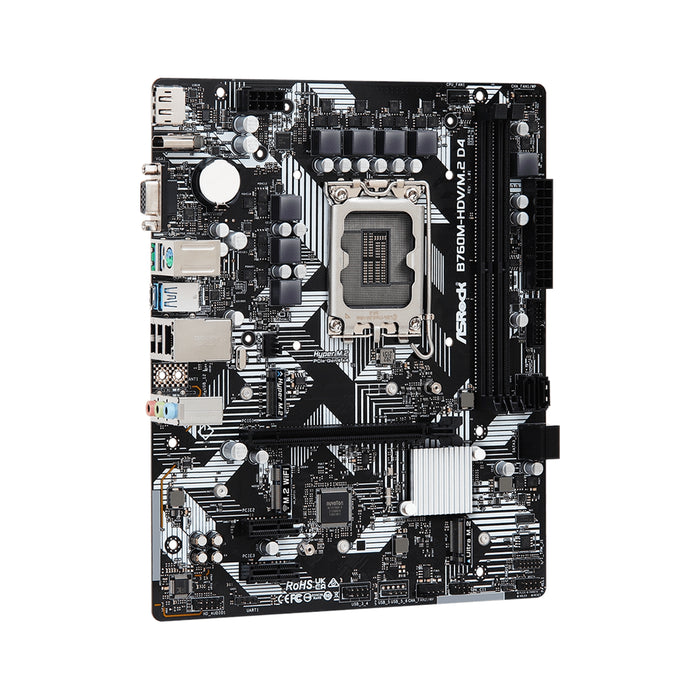 ASRock B760M-HDV/M.2 D4 – LGA1700, DDR4, 2x M.2, PCIe 4.0, mATX
