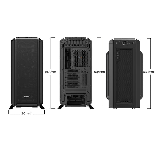 be quiet! Silent Base 802 Case, Black, Mid Tower, 2 x USB 3.2 Gen 1 Type-A / 1 x USB 3.2 Gen 2 Type-C, 10mm Front & Side Sound-Dampening Mats, 3 x Pure Wings 2 140mm Black PWM Fans Included, Interchangeable Top & Front Panels - IT Supplies Ltd