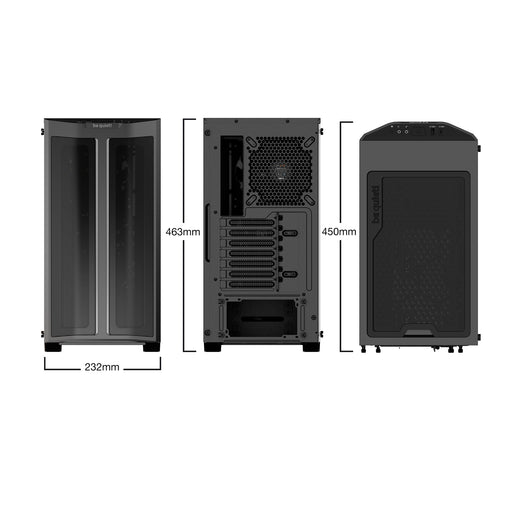 be quiet! Pure Base 500 FX Case, Black, Mid Tower, Tempered Glass Side Window Panels, 4 x Light Wings Addressable RGB PWM Fans Included - IT Supplies Ltd