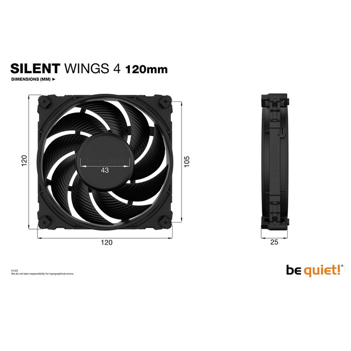 be quiet! Silent Wings 4 120mm BL092 Fan - Ultra Silent 3-Pin
