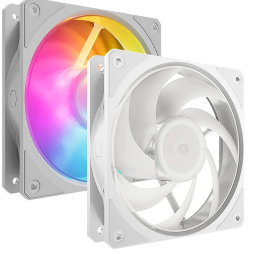Cooler Master Mobius 120P ARGB White High Performance Interconnecting Ring Blade Fan, PWM 2400rpm, Loop Dynamic Bearing, ARGB Customizable for PC Case, Liquid and Air Cooler - IT Supplies Ltd