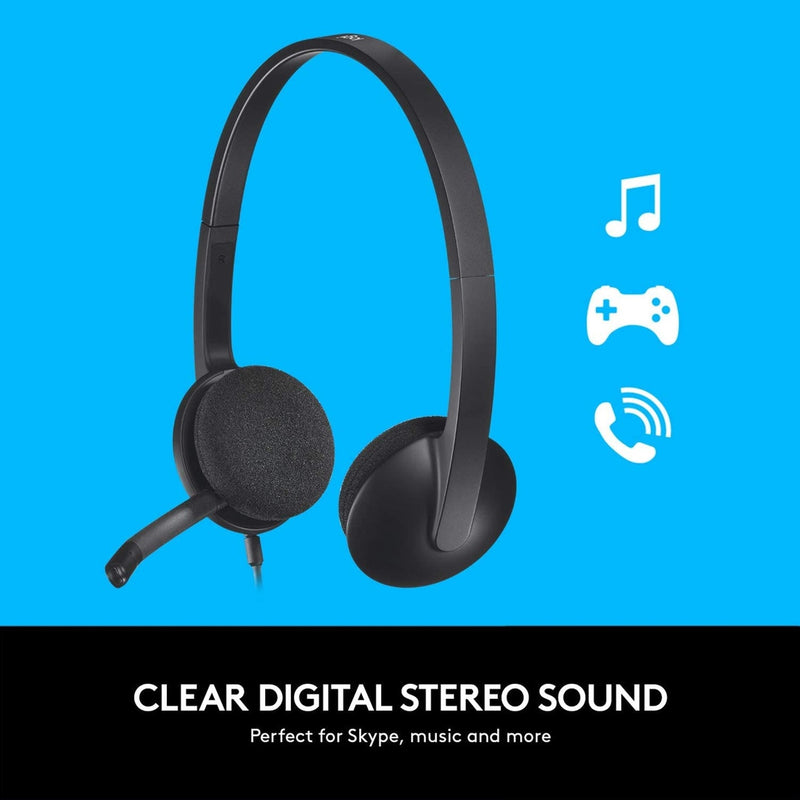 Logitech H340 USB Stereo Headset with Noise-Cancelling Mic