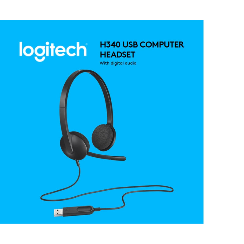 Logitech H340 USB Stereo Headset with Noise-Cancelling Mic