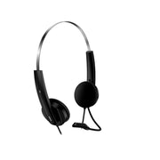 Genius HS-220U Ultra Lightweight Headset with Mic, USB Connection, Plug and Play, Adjustable Headband and microphone with In-line Volume Control, Black - IT Supplies Ltd