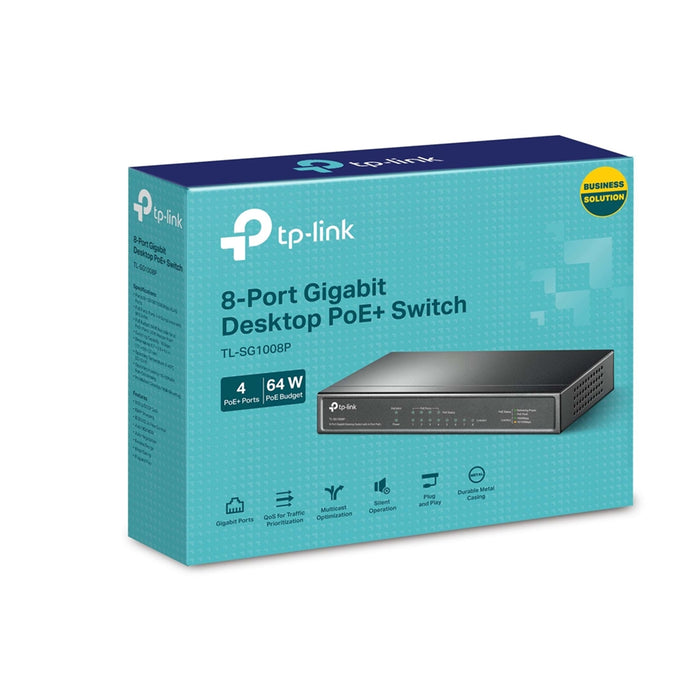 TP-Link 8-Port Gigabit Desktop PoE Switch with 4-Port PoE+ - IT Supplies Ltd
