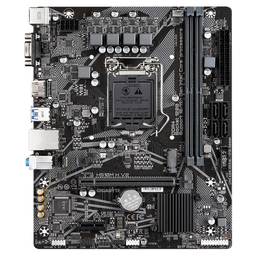 Gigabyte H510M H V2 Motherboard, Intel Socket 1200, Micro ATX, 8-Channel HD Audio, 1 PCIe 3.0 x16, 1 PCIe 3.0 x4 M.2, HDMI 1.4, D-Sub, Smart Fan 5 - IT Supplies Ltd