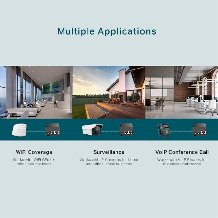TP-Link TL-POE160S PoE+ Injector 30W | Gigabit IEEE 802.3at