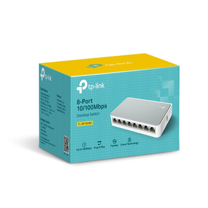 TP-Link TL-SF1008D 8-Port 10/100Mbps Switch - Compact & Reliable