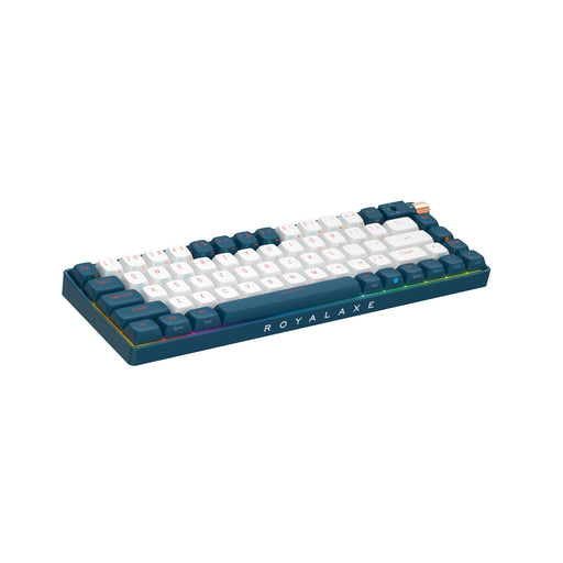Royalaxe R68 Hot Swappable Mechanical Keyboard, 60% TKL Design, 67 Keys, 2.4GHz, Bluetooth 5.0 or Wired Connection, TTC Golden-Pink Switches, RGB, Windows and Mac Compatible, UK Layout - IT Supplies Ltd