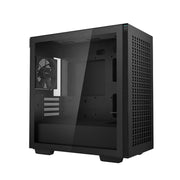 DeepCool CH370 Micro ATX Case with Tempered Glass Side Panel, 2 x USB 3.0, 4 x Expansion Slots with support for a 360mm Radiator and up to 8x 120mm Fans, Black - IT Supplies Ltd
