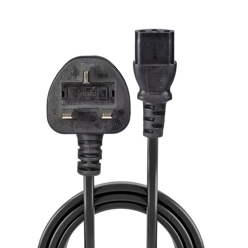 LINDY 30439 20m UK 3 Pin Plug To IEC C13 Mains Power Cable - IT Supplies Ltd