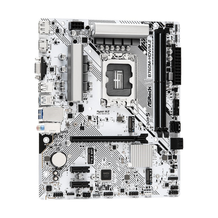 ASRock B760M-HDV/M.2 mATX DDR5 Motherboard – LGA1700, 2.5GbE, M.2