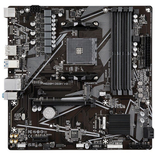 Gigabyte A520M DS3H V2 Motherboard, AMD Socket AM4, Micro ATX, DDR4, Pure Digital VRM, High Quality Audio, Gaming LAN, PCIe 3.0 x 4 M.2, RGB Fusion 2.0, DVI/HDMI/DisplayPort - IT Supplies Ltd