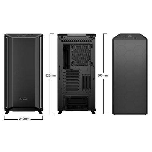 be quiet! Dark Base 701 Full Tower Gaming PC Case, Black, 3 pre-installed Silent Wings 4 140mm PWM high-speed fans, ARGB lighting with integrated ARGB controller - IT Supplies Ltd