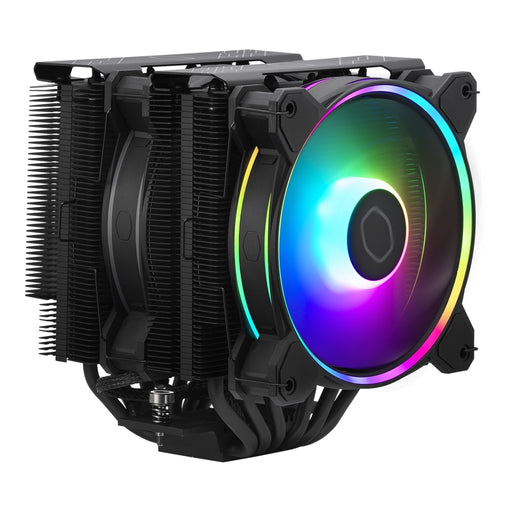 Cooler Master Hyper 622 Halo Dual-Tower CPU Cooler, Black, 6 Heatpipes, 2x 120mm RGB Fans, Intel/AMD - IT Supplies Ltd