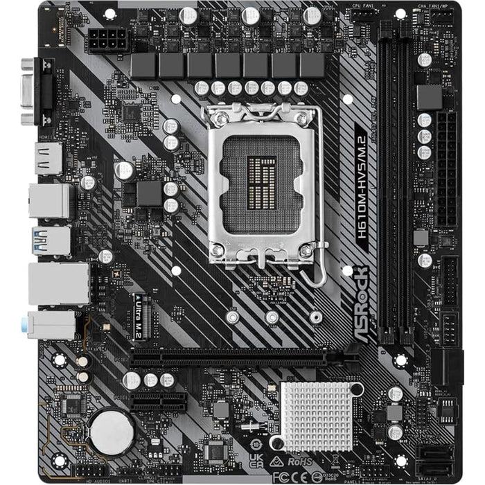 ASRock H610M-HDV/M.2 R2.0 Micro-ATX Motherboard, Intel 1700, DDR4, M.2