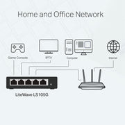 TP-Link LS105G 5-Port Gigabit Switch – Compact, Fanless, Efficient - IT Supplies Ltd