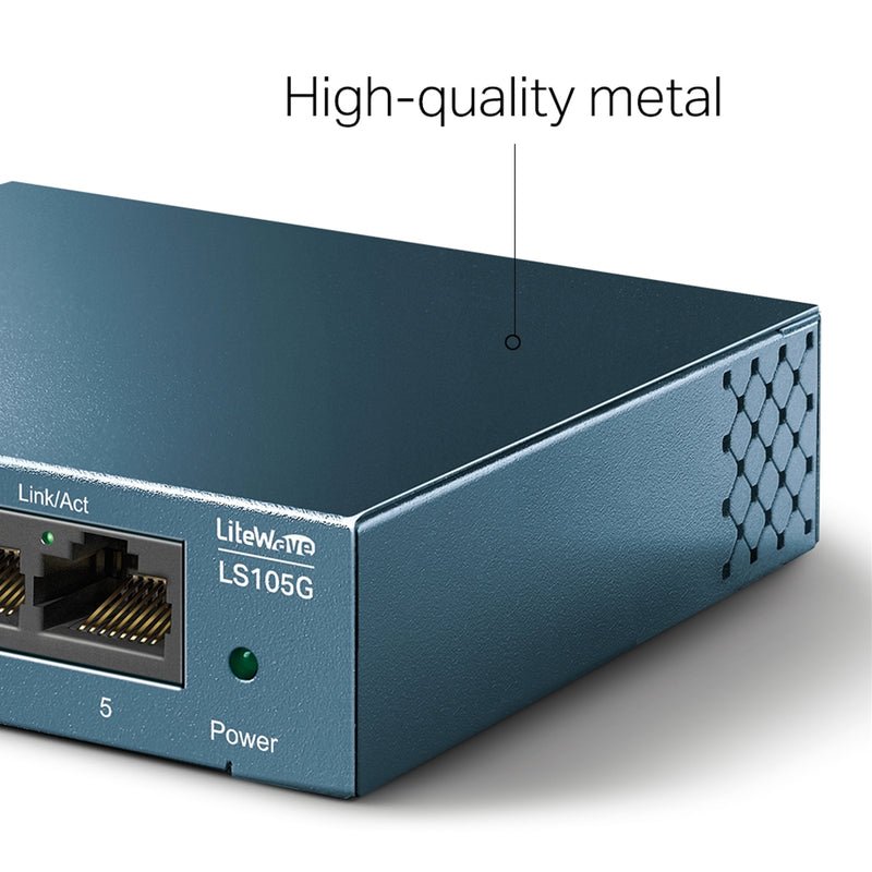 TP-Link LS105G 5-Port Gigabit Switch – Compact, Fanless, Efficient - IT Supplies Ltd